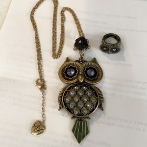 Betsy Johnson necklace and matching ring